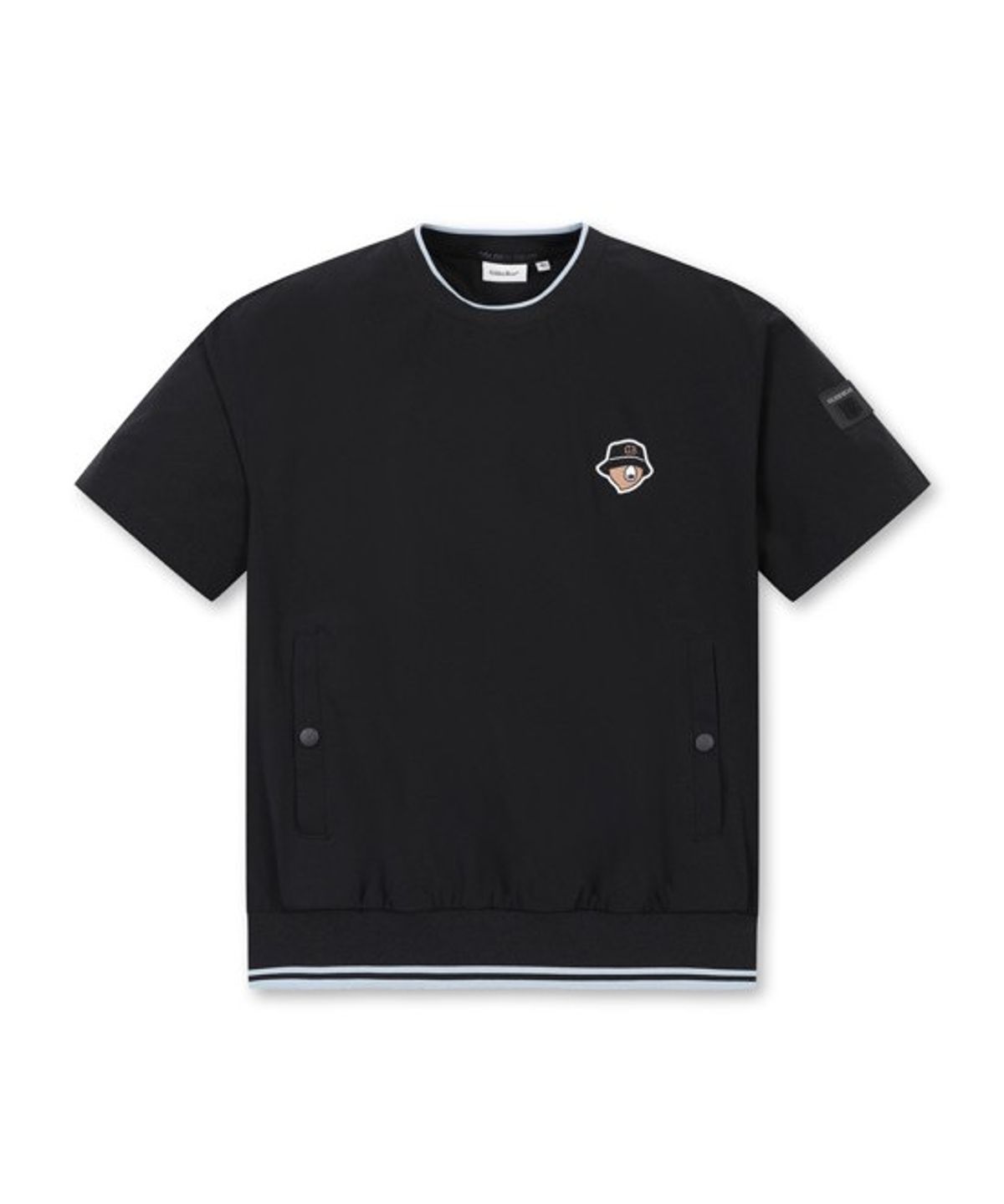 골든베어(GOLDEN BEAR) (W) Woven Crew-Neck Pullover G5TAM26201BKX