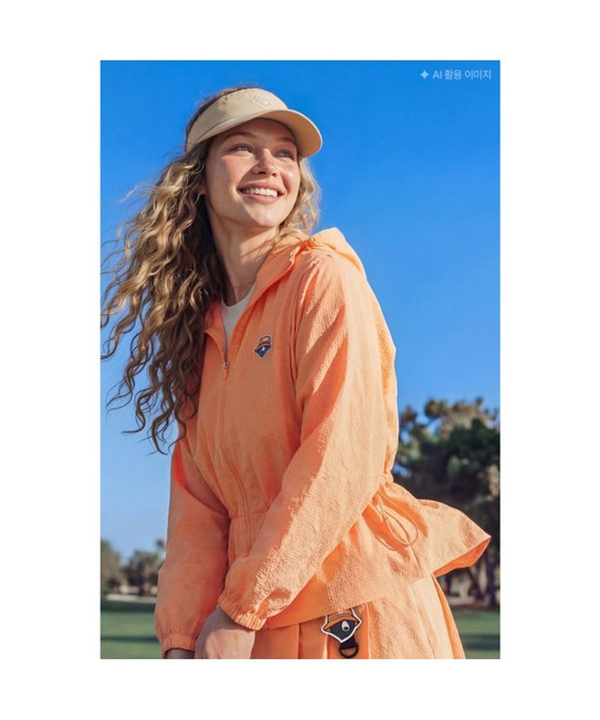 골든베어(GOLDEN BEAR) (W) Grid Peplum Hoody Jacket G5UAM26211ORX