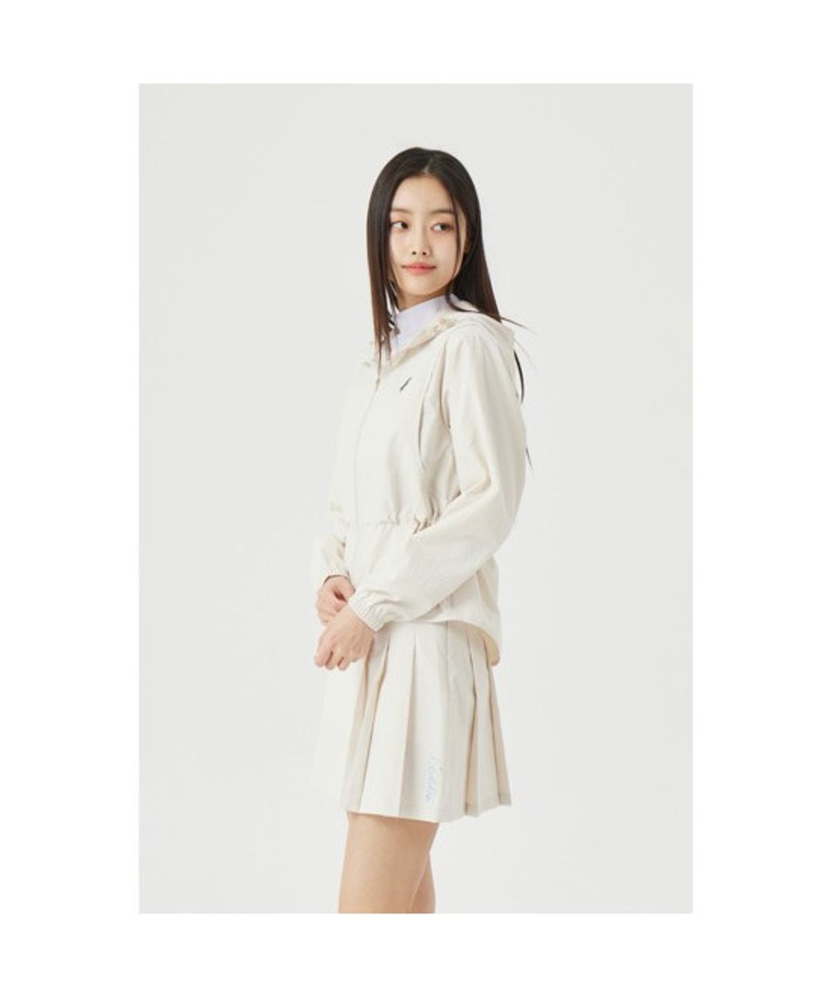 골든베어(GOLDEN BEAR) (W) Grid Peplum Hoody Jacket G5UAM26211BEX
