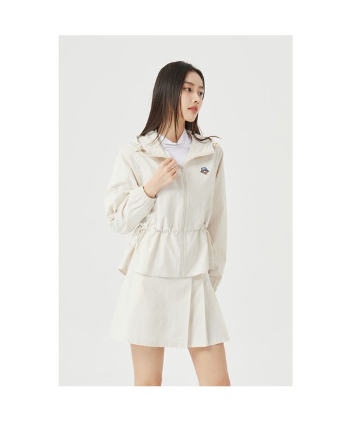 골든베어(GOLDEN BEAR) (W) Grid Peplum Hoody Jacket G5UAM26211BEX