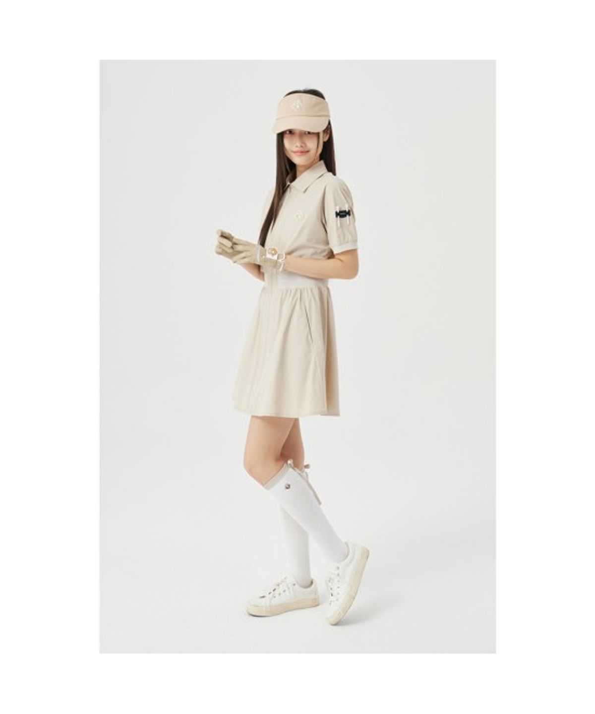 골든베어(GOLDEN BEAR) (W) Full-zip Collar Dress G5UAM26221BEX