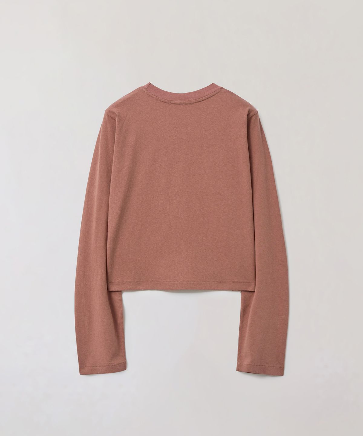 플라비즘(PLAVISM) Women Crop Long Sleeve Tee - Dark Orange