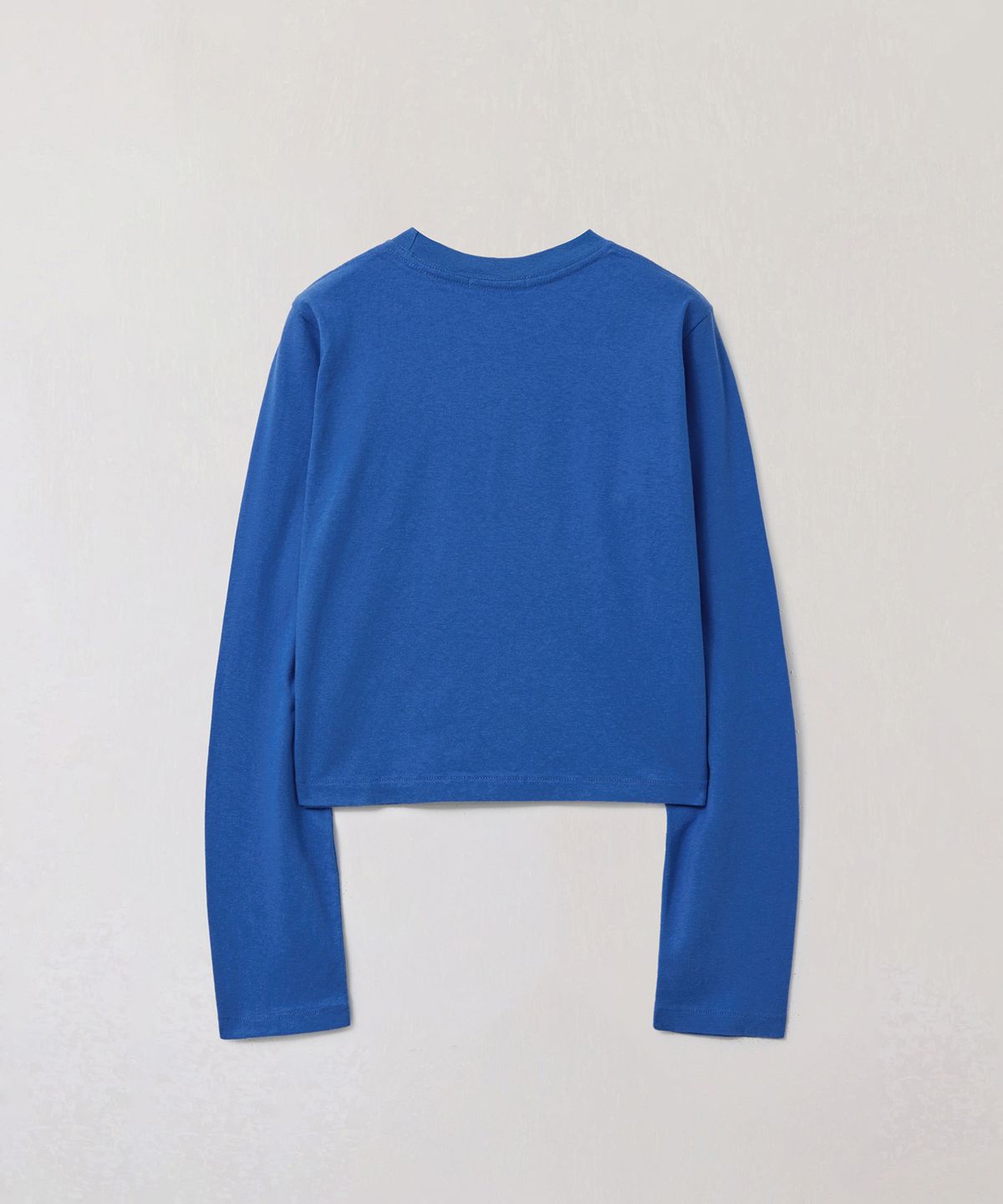 플라비즘(PLAVISM) Women Crop Long Sleeve Tee - Blue