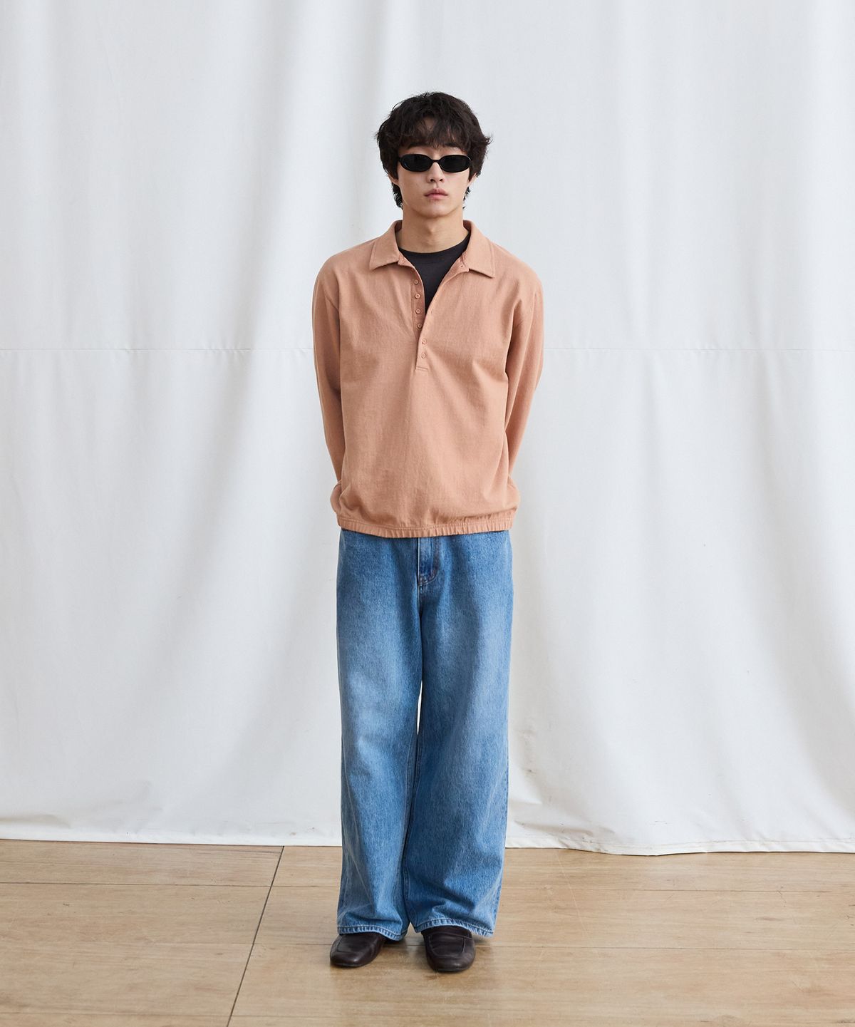플라비즘(PLAVISM) Men PLVM Wide Fit Denim - Mid Blue