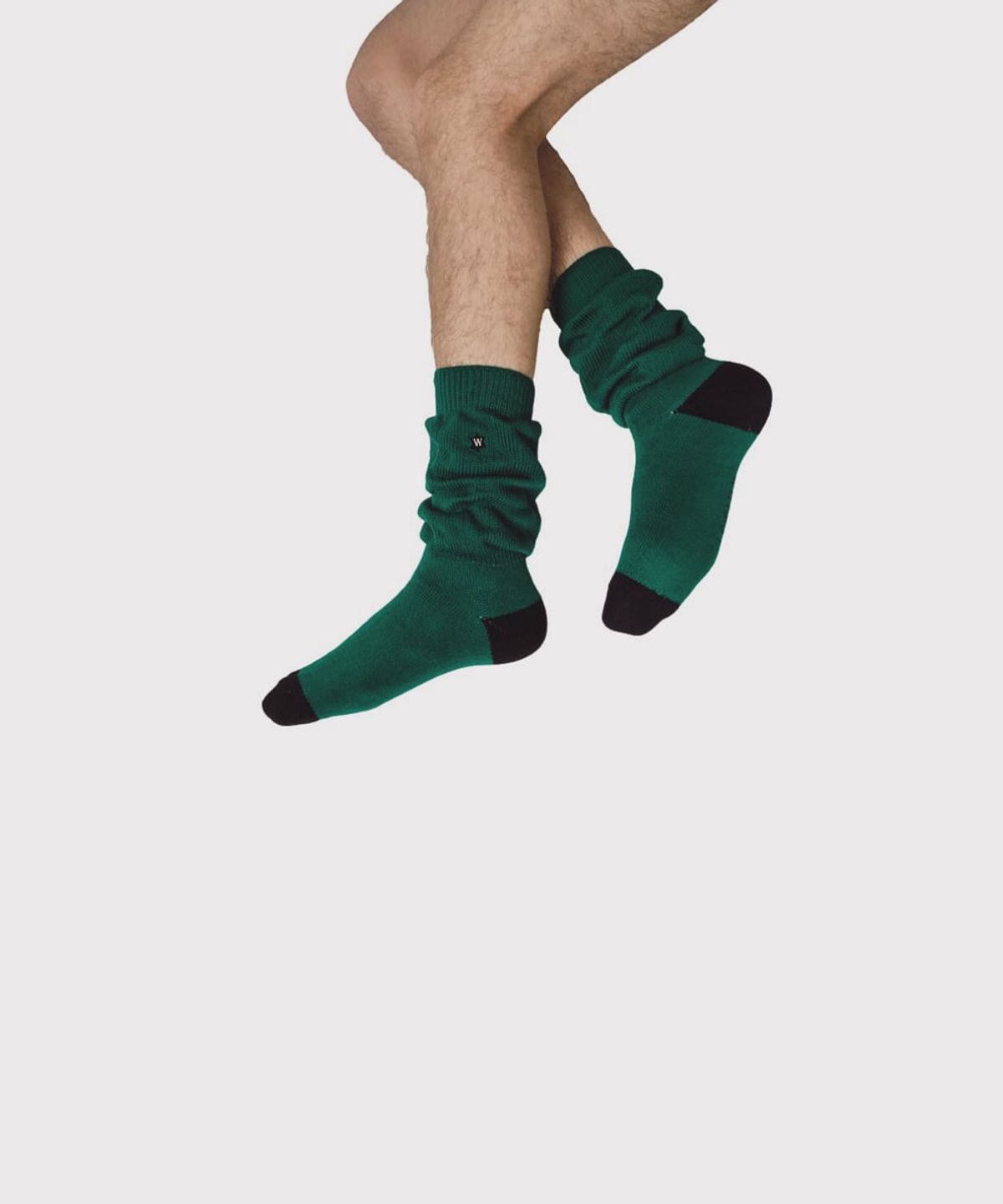 마이너스(MINUS) TIMELESS x WHIMSY Logo Socks(LOOSE FIT) - PURE BLACK