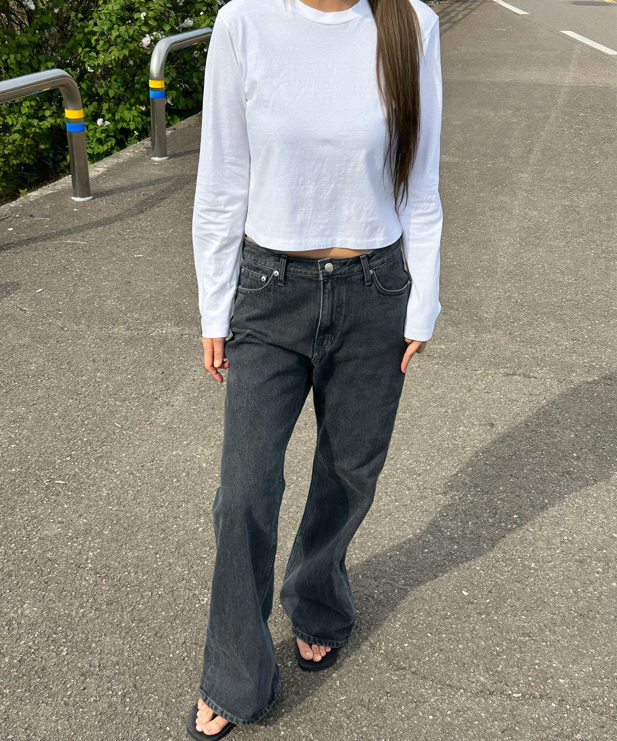 플라비즘(PLAVISM) Women PLVM Bootcut Denim - Faded Black