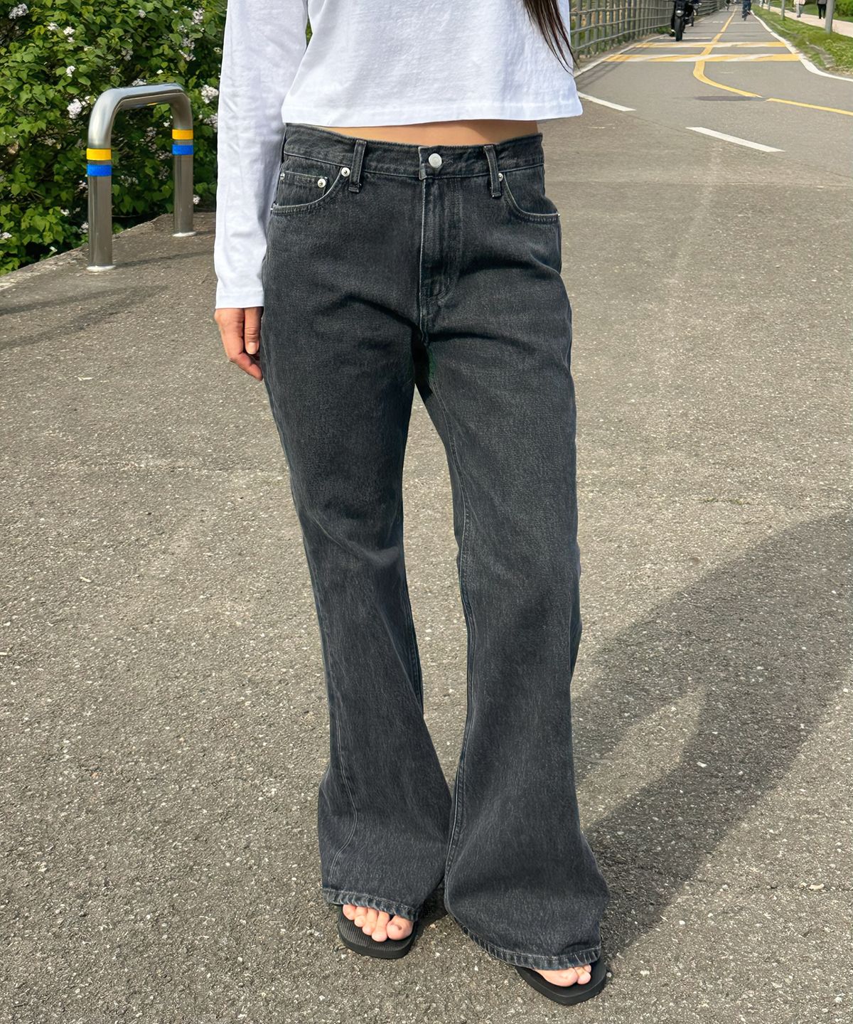 플라비즘(PLAVISM) Women PLVM Bootcut Denim - Faded Black