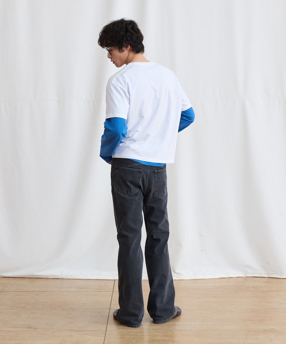 플라비즘(PLAVISM) Men PLVM Bootcut Denim - Faded Black
