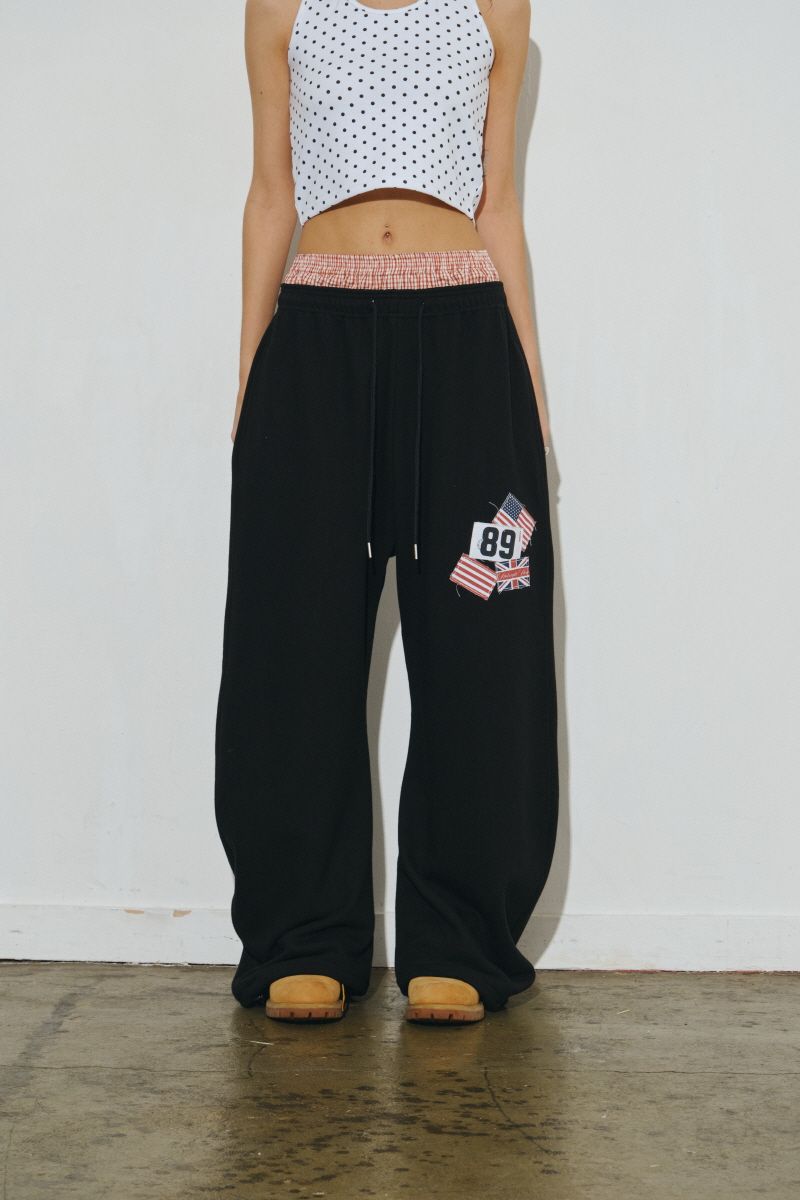 MUSINSA | MIDNIGHT MOVE rd check pants (black)