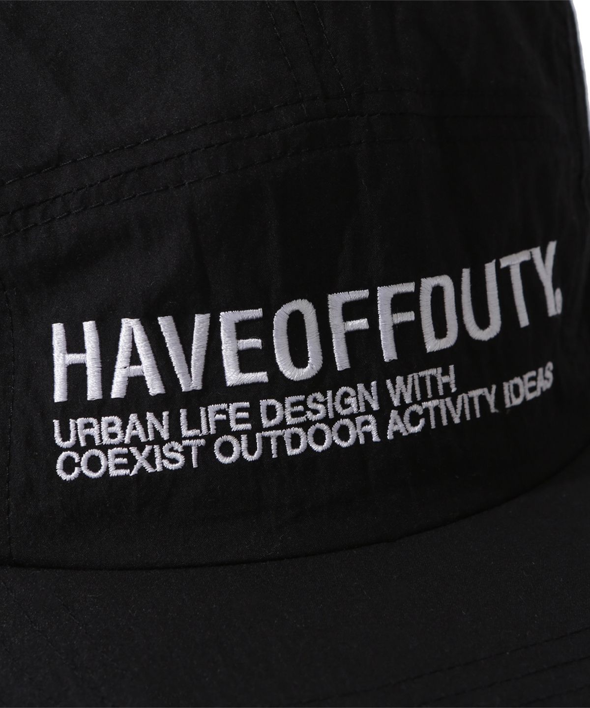 해브오프듀티(HAVEOFFDUTY) 로고 캠프 캡 (블랙)