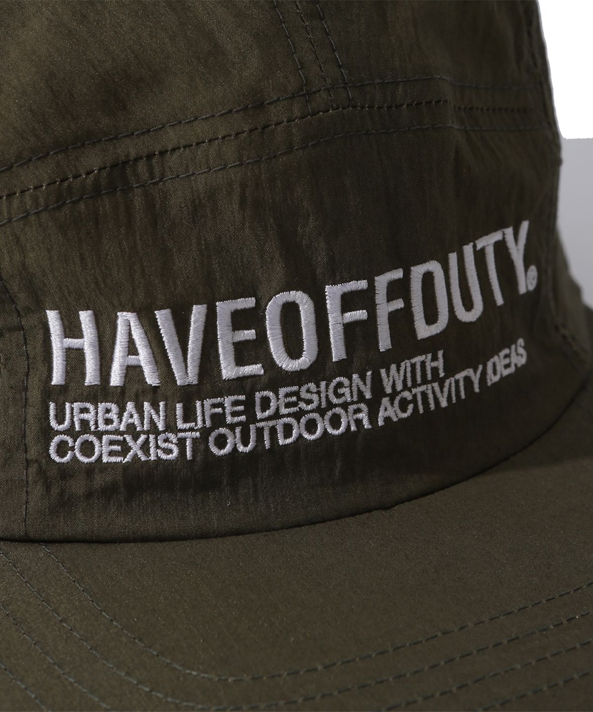 해브오프듀티(HAVEOFFDUTY) 로고 캠프 캡 (카키)