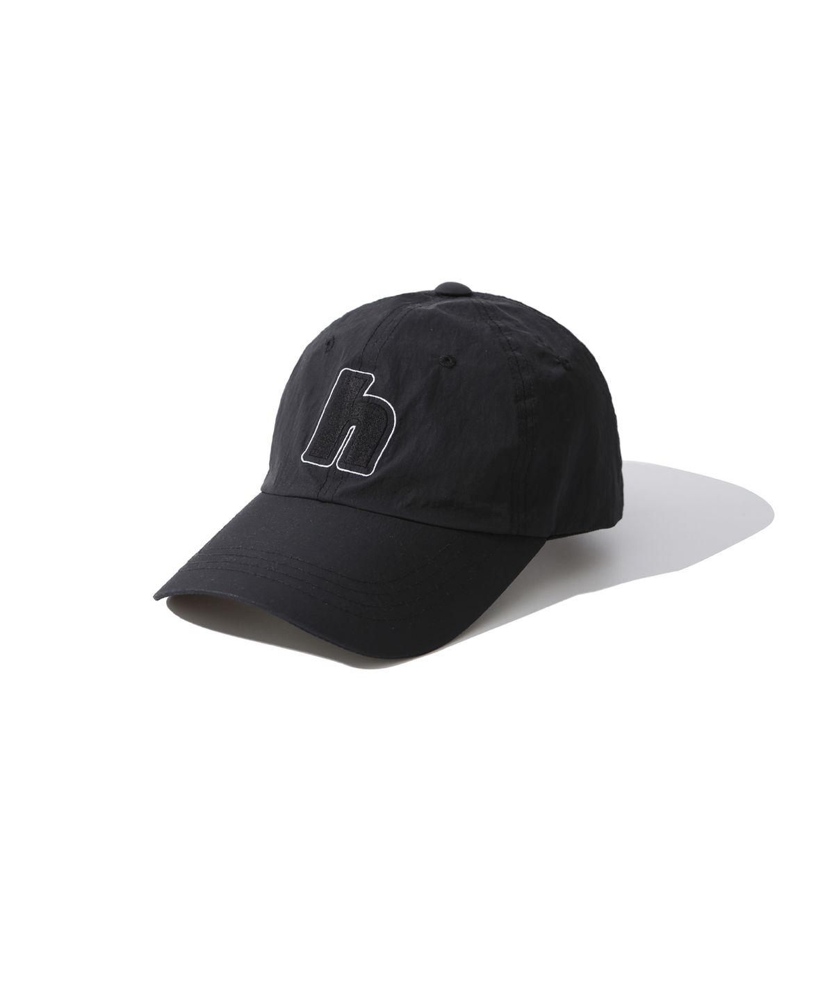 해브오프듀티(HAVEOFFDUTY) h 로고 6패널 캡 (블랙)