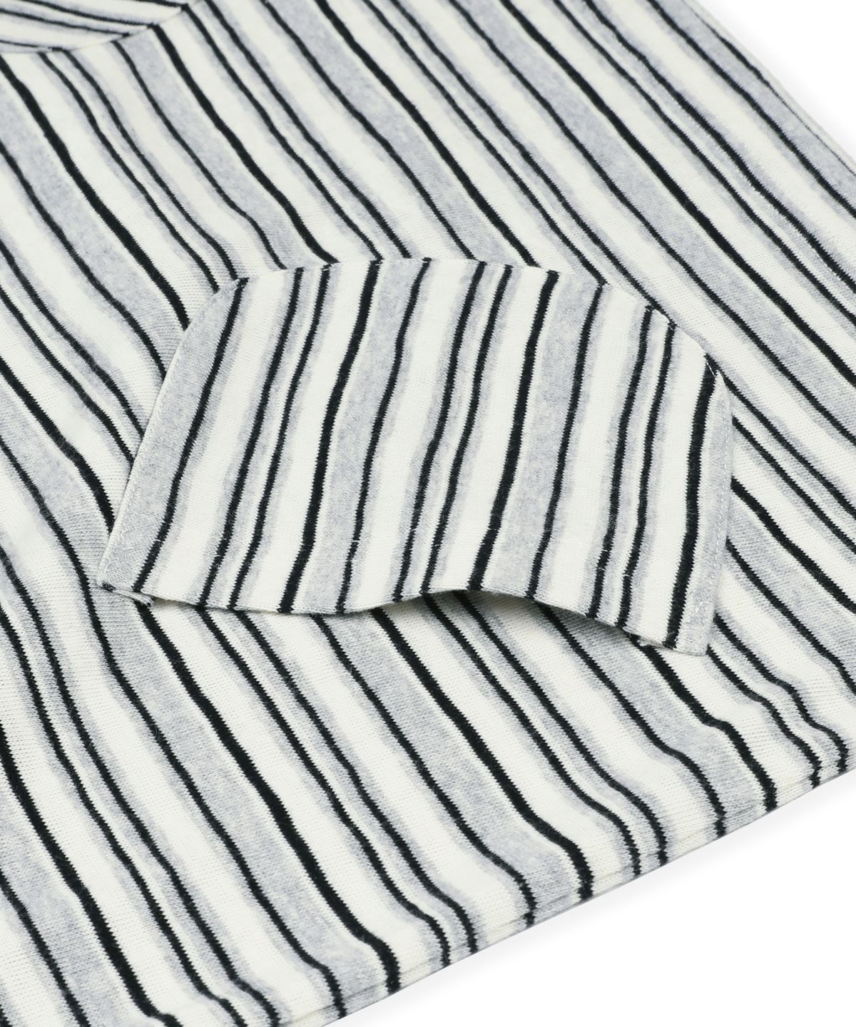 루나키후(RuNaKi'Hu') WXT084 나미 스트라이프 브이넥 롱슬리브 (GRAY)