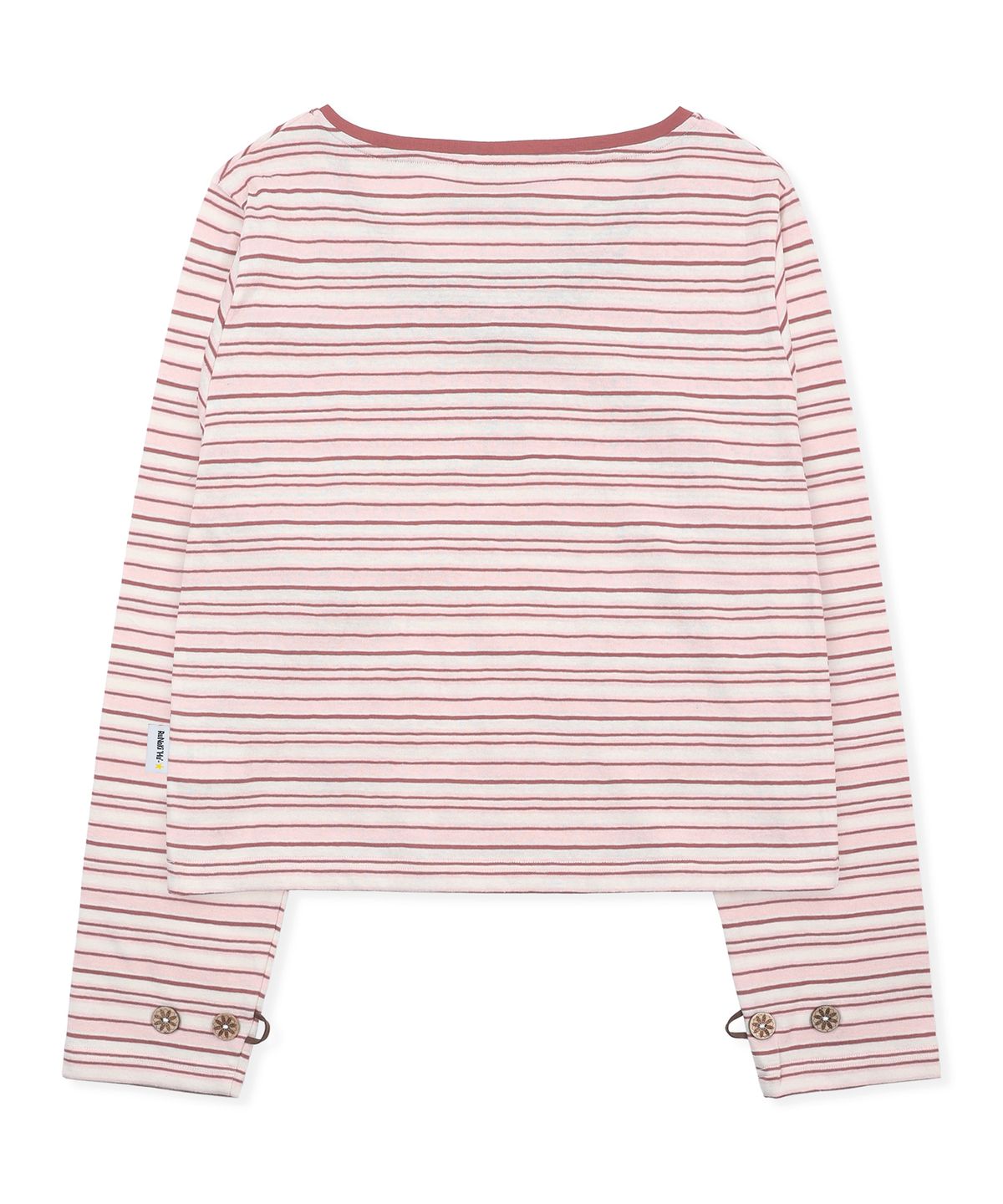 루나키후(RuNaKi'Hu') WXT084 나미 스트라이프 브이넥 롱슬리브 (PINK)