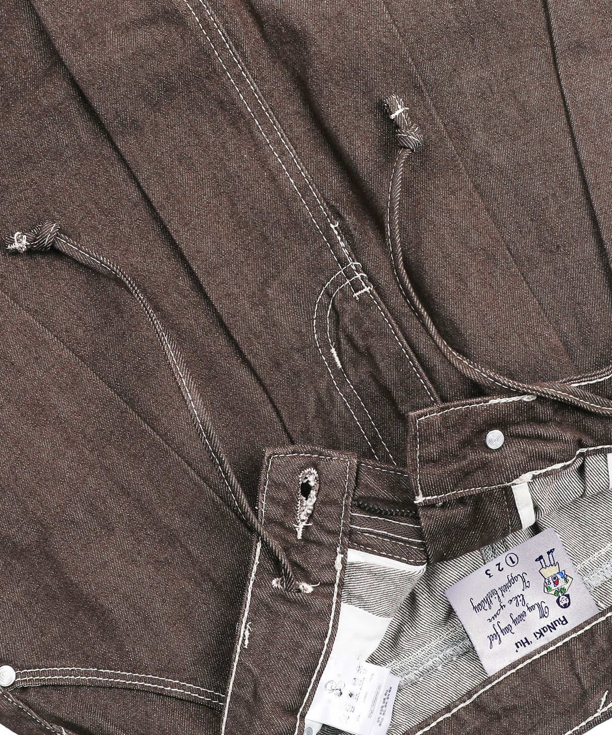 루나키후(RuNaKi'Hu') WXSK013 린고 미디 데님 스커트 (BROWN)