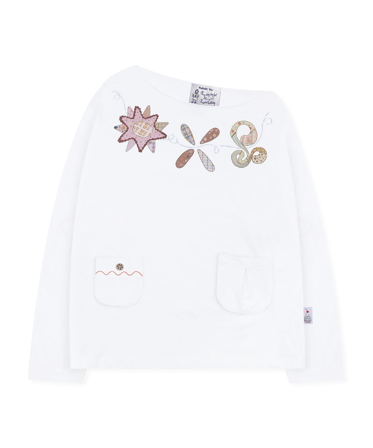 루나키후(RuNaKi'Hu') WXT088 토로리 원숄더 롱슬리브 (WHITE)
