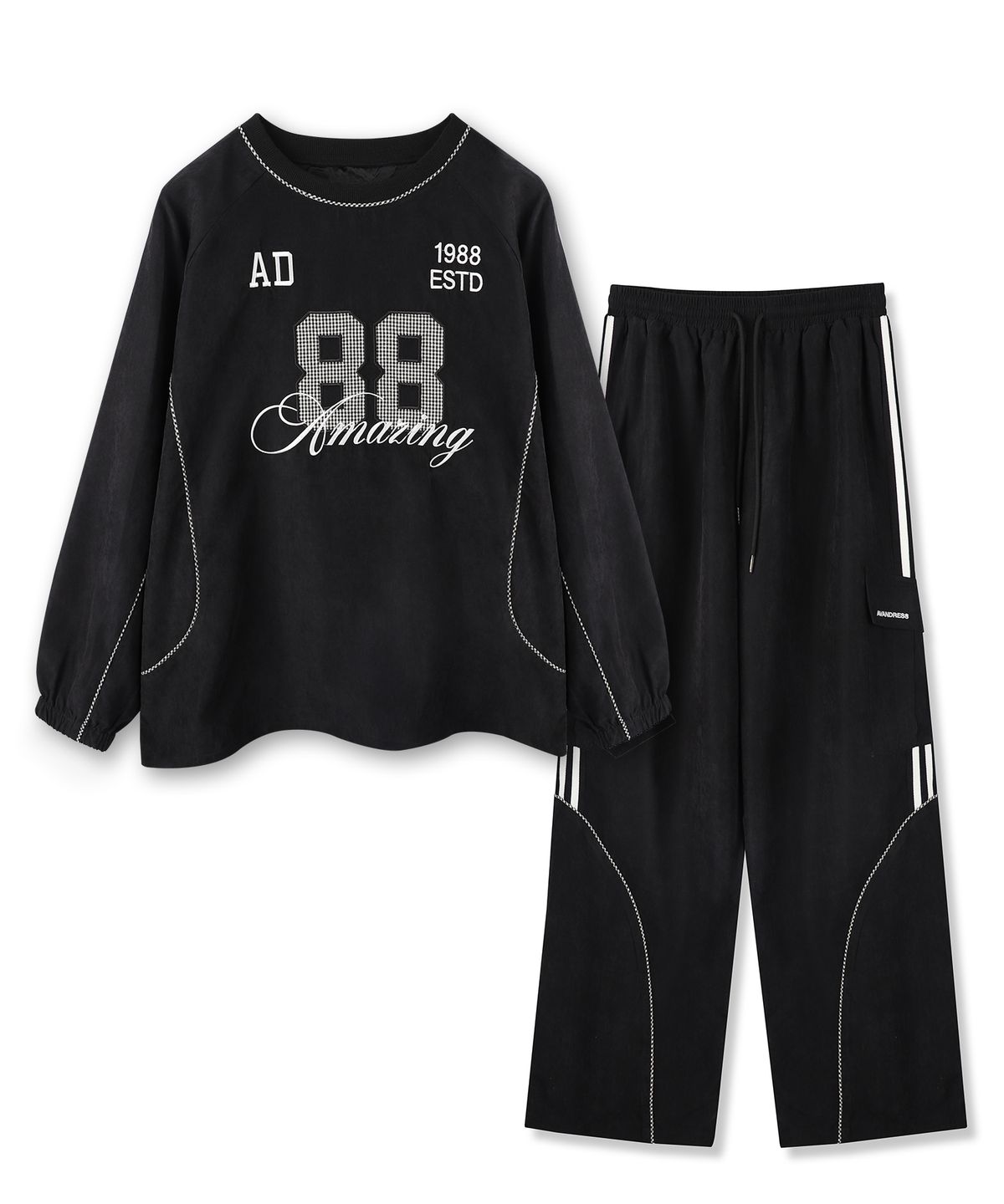어반드레스(AVANDRESS) [SET] 88 어메이징 스프링 스웨이드 맨투맨 + 88 어메이징 스프링 스웨이드 팬츠