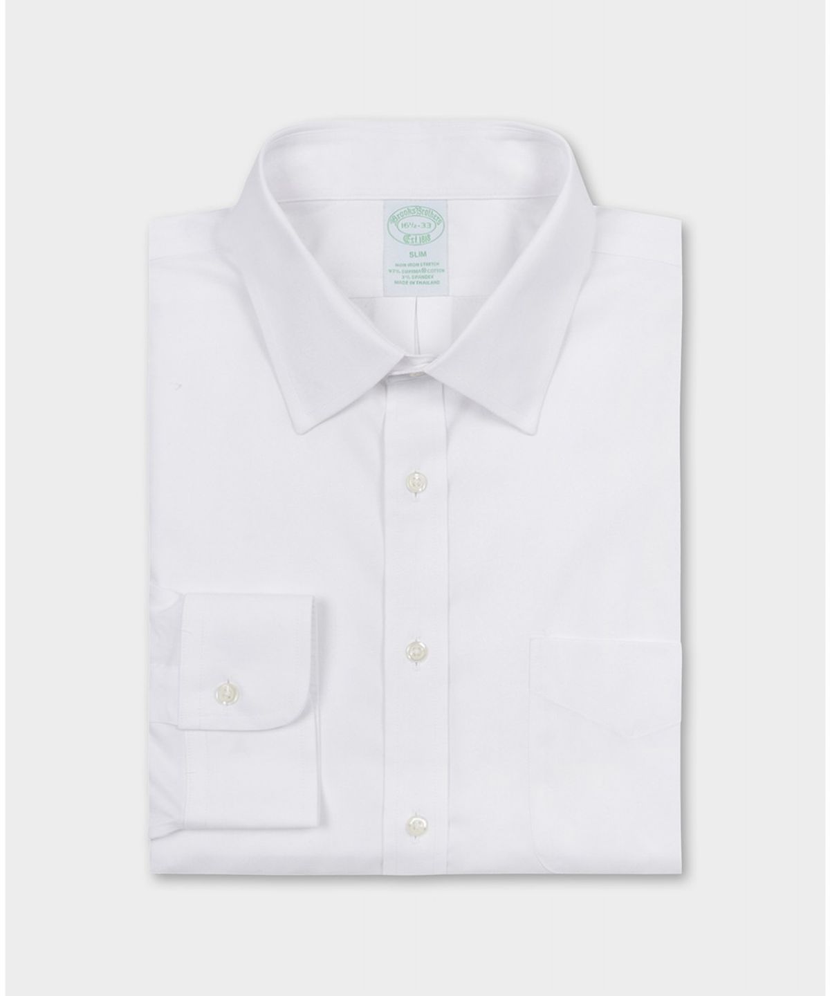 브룩스 브라더스(BROOKS BROTHERS) 논아이론 핀포인트 에인즐리 드레스셔츠 (화이트) (BBTSMMZ521)