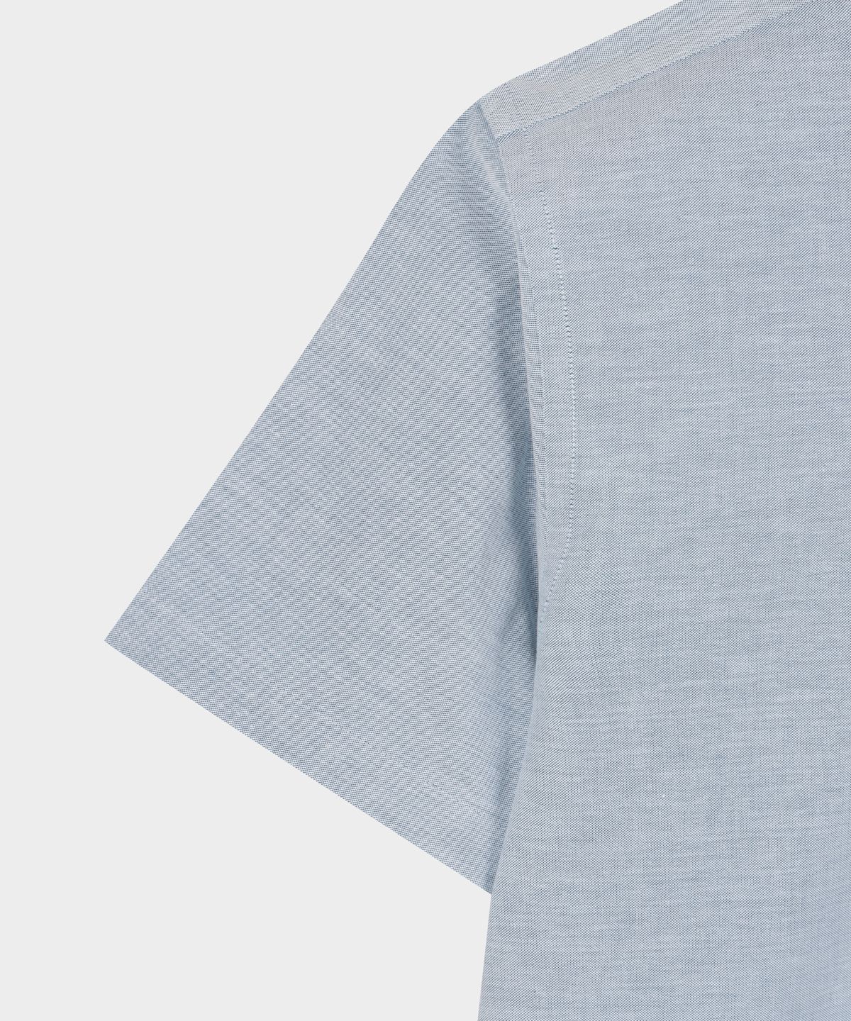브룩스 브라더스(BROOKS BROTHERS) 논아이론 옥스포드 반팔 셔츠 (블루) (BBTPMNZ503)