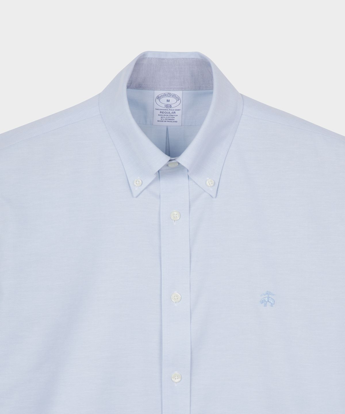 브룩스 브라더스(BROOKS BROTHERS) 논아이론 옥스포드 반팔 셔츠 (라이트블루) (BBTPMNZ503)