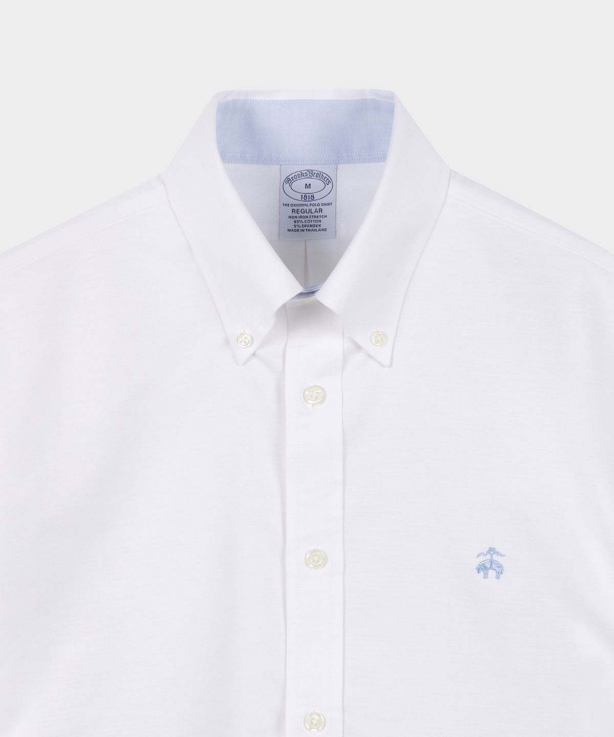 브룩스 브라더스(BROOKS BROTHERS) 논아이론 옥스포드 반팔 셔츠 (화이트) (BBTPMNZ503)