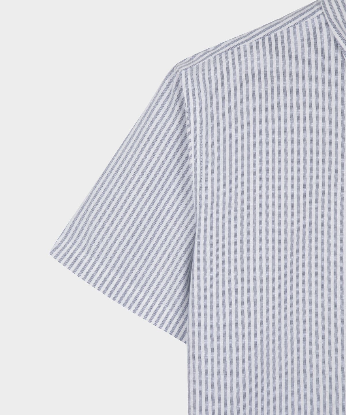 브룩스 브라더스(BROOKS BROTHERS) 논아이론 옥스포드 스트라이프 반팔 셔츠 (블루) (BBTPMNZ504)