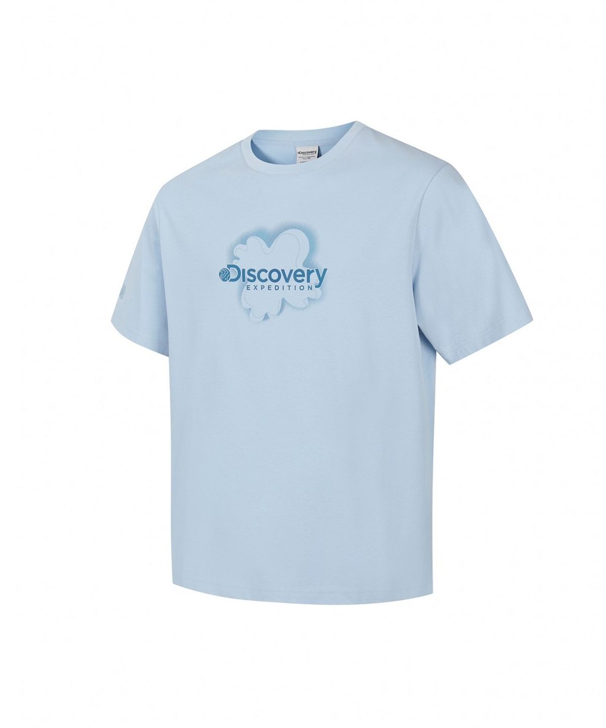 디스커버리 익스페디션(DISCOVERY EXPEDITION) 유니 프레시벤트 맵 레터링 반팔티셔츠 (L/BLUE)
