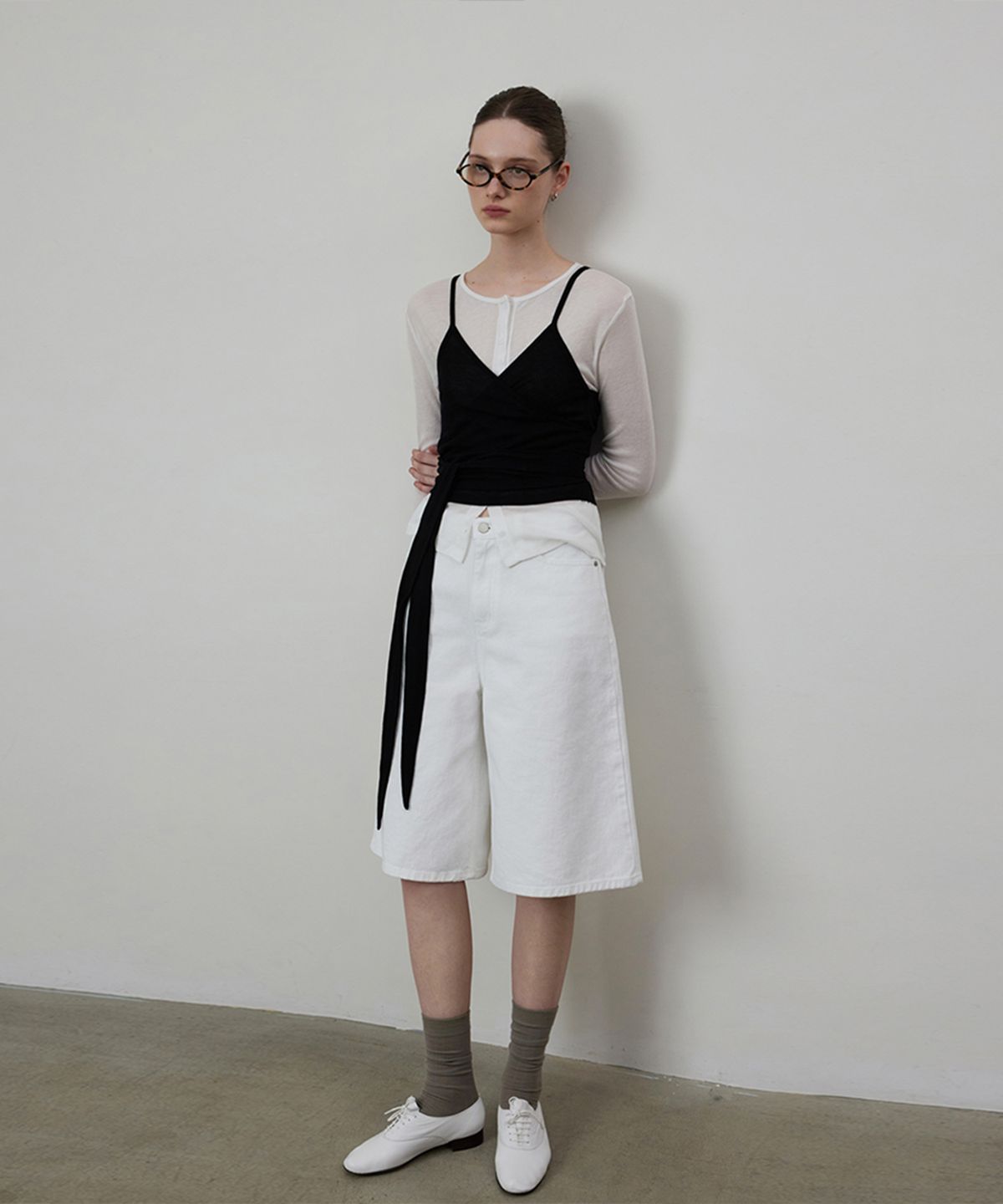 퀸스래빗(Q'SRB) Smood Wrap Cardigan Bustier Set