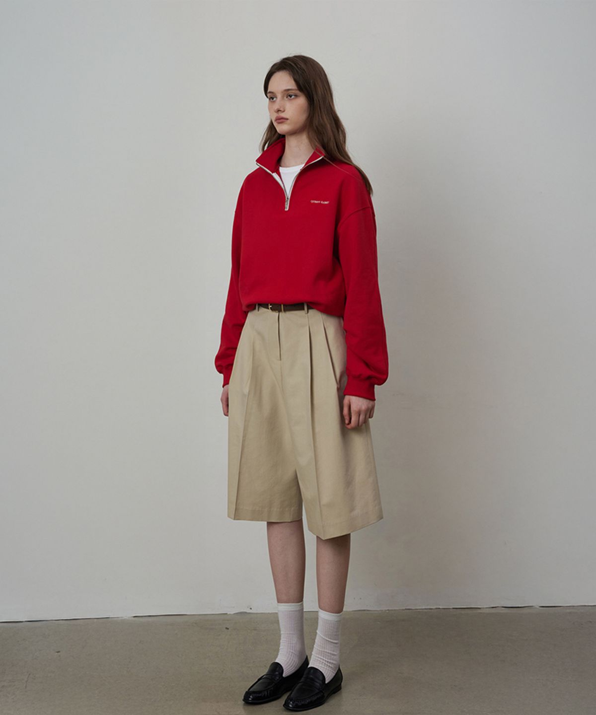 퀸스래빗(Q'SRB) Pound Cotton Bermuda Tuck Pants