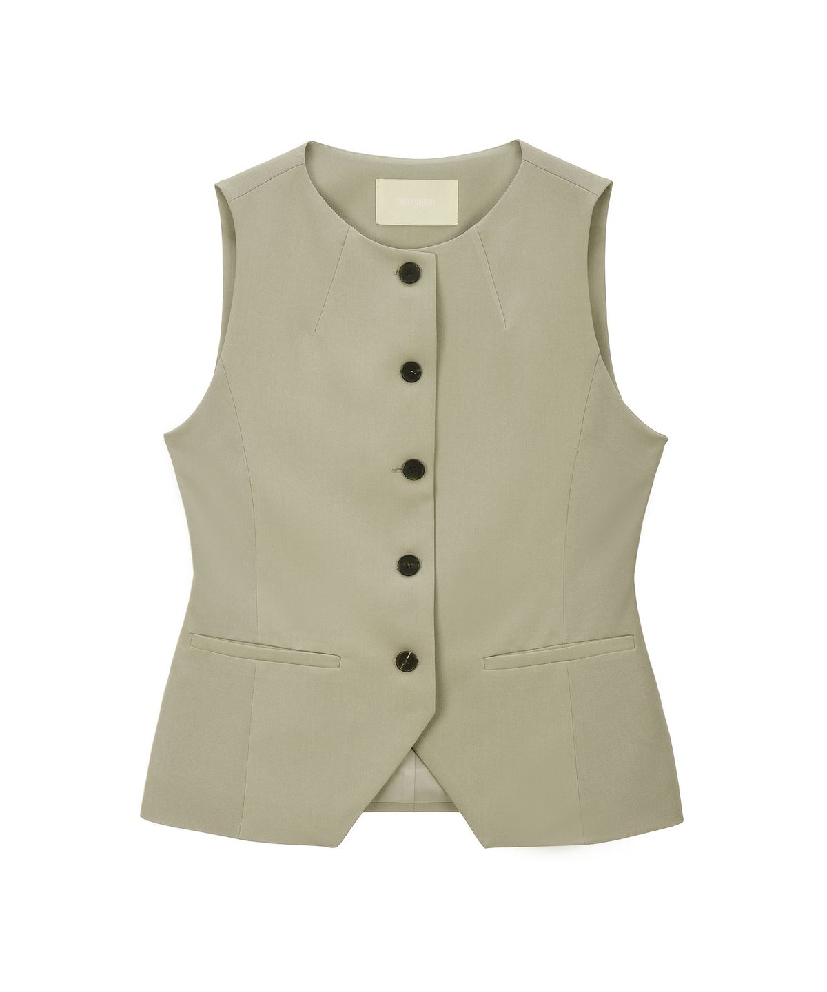 퀸스래빗(Q'SRB) Formal Structured Round Neck Tailored Vest