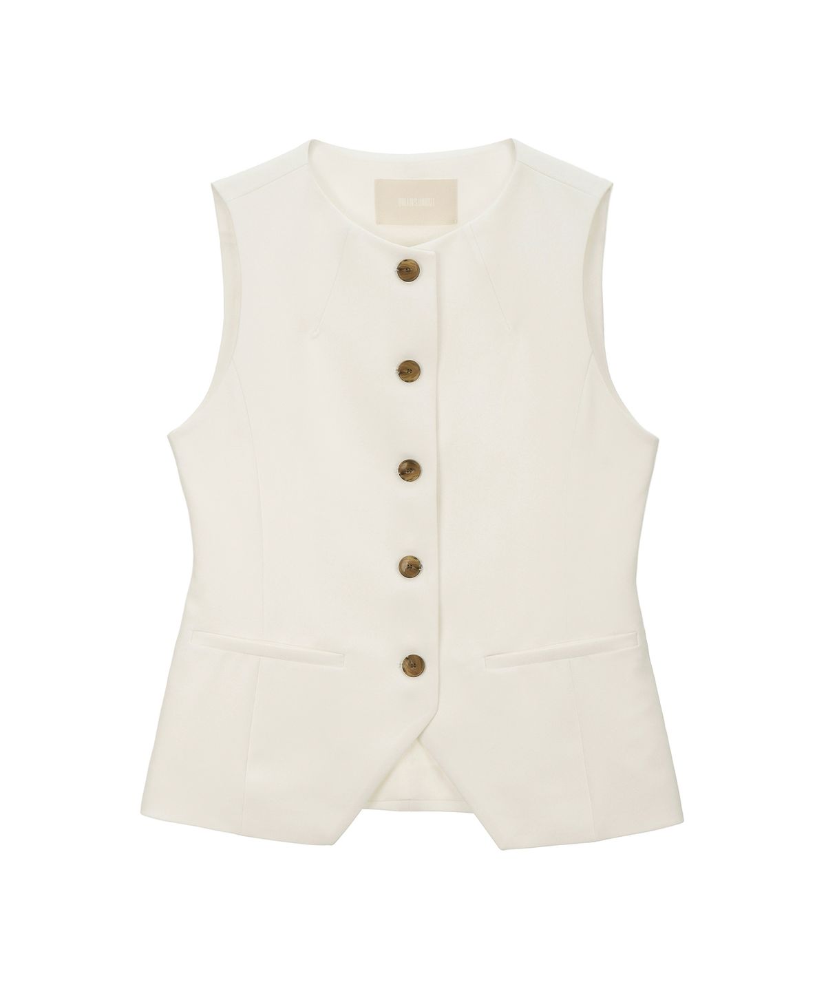 퀸스래빗(Q'SRB) Formal Structured Round Neck Tailored Vest