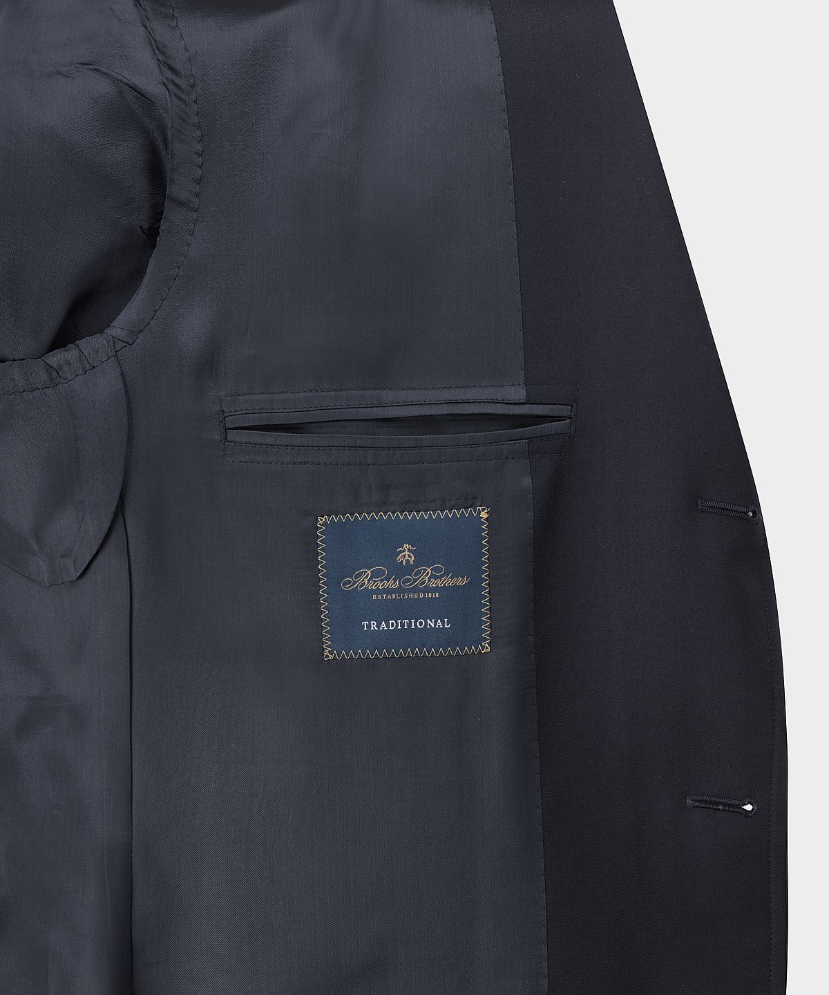 브룩스 브라더스(BROOKS BROTHERS) 클래식핏 더블 6버튼 금장 블레이저 (네이비) (BBJBMNZ504)