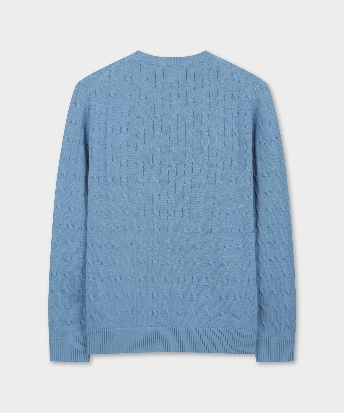 브룩스 브라더스(BROOKS BROTHERS) 코튼 케이블 크루넥 스웨터 (라이트블루) (BBWRMBG102)