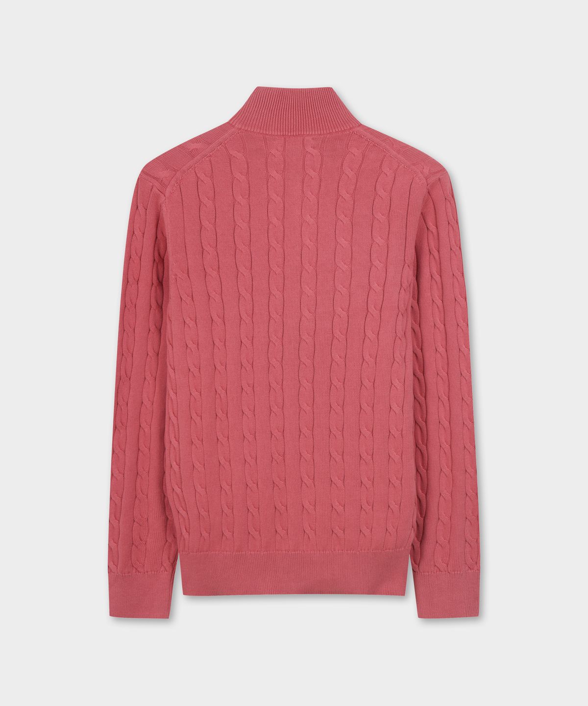 브룩스 브라더스(BROOKS BROTHERS) 케이블 반집업 스웨터 (핑크) (BBWZMMG103)