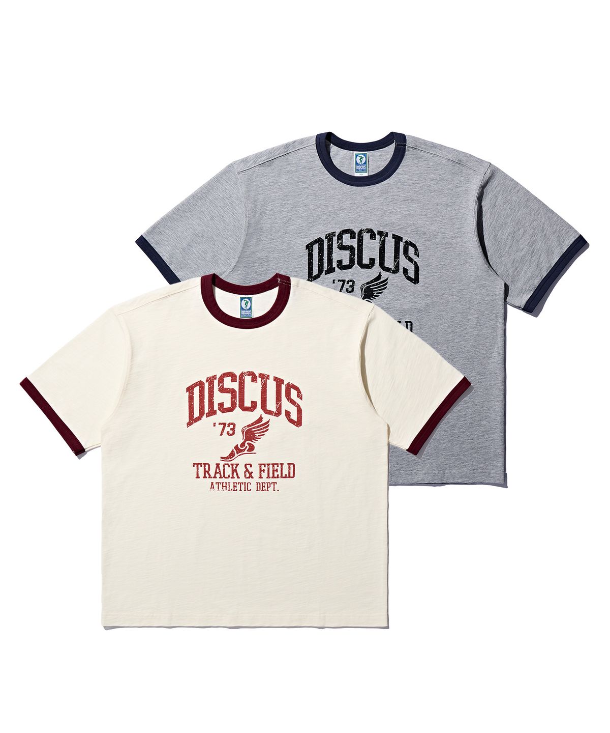 디스커스 애슬레틱(DISCUS ATHLETIC) 윙풋 그래픽 링거 티셔츠