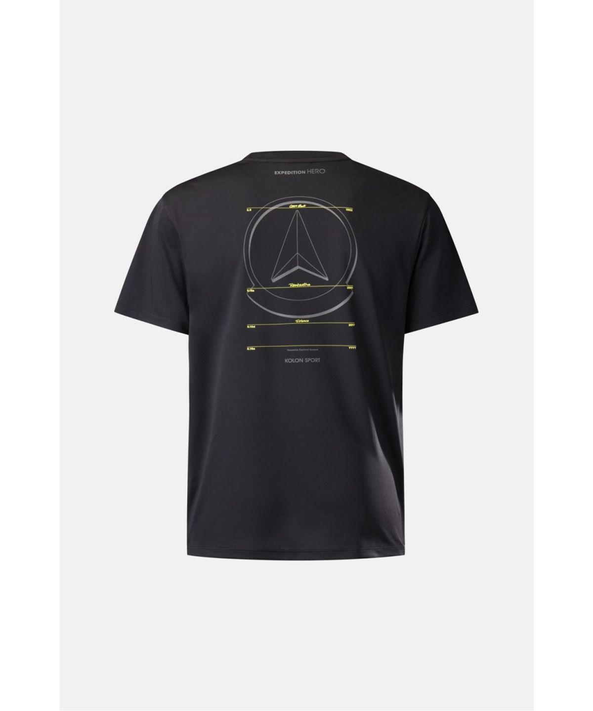 코오롱스포츠(KOLON SPORT) HERO 폴라텍 그래픽 반팔 라운드 티셔츠 JWTCX26057BLK