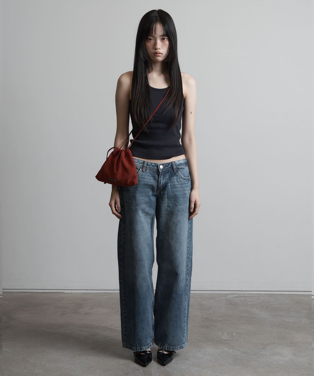피넛루프(PEANUT LOOP) Solid Pouch Bag RED