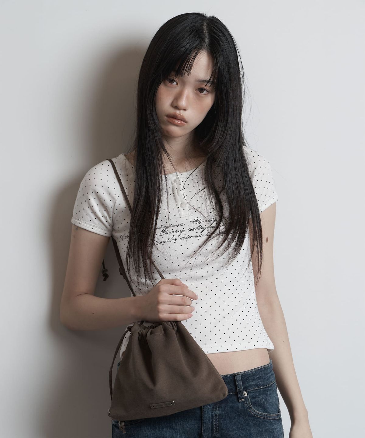 피넛루프(PEANUT LOOP) Solid Pouch Bag Khaki
