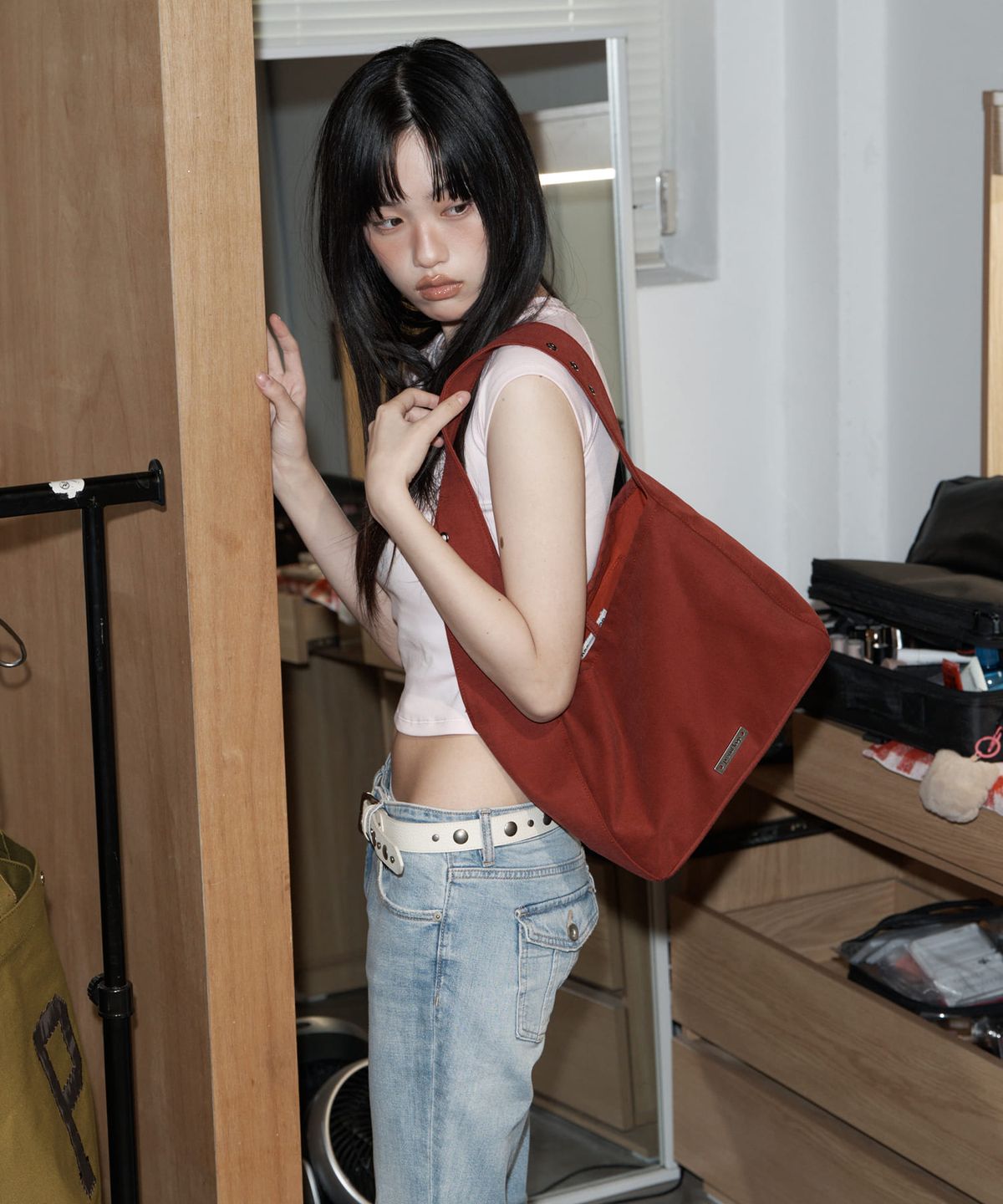 피넛루프(PEANUT LOOP) Essential Organizer Bag RED