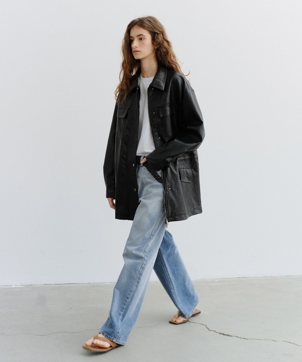 유라고(URAGO) Boy brushed wide denim