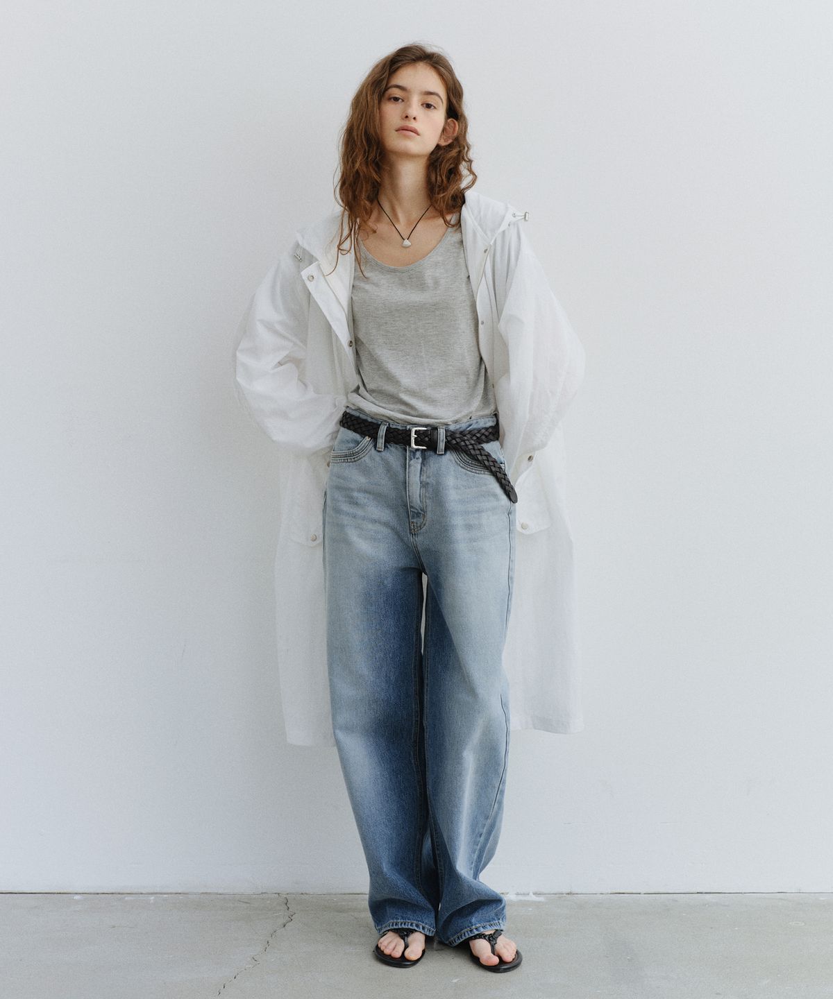 유라고(URAGO) Boy brushed wide denim