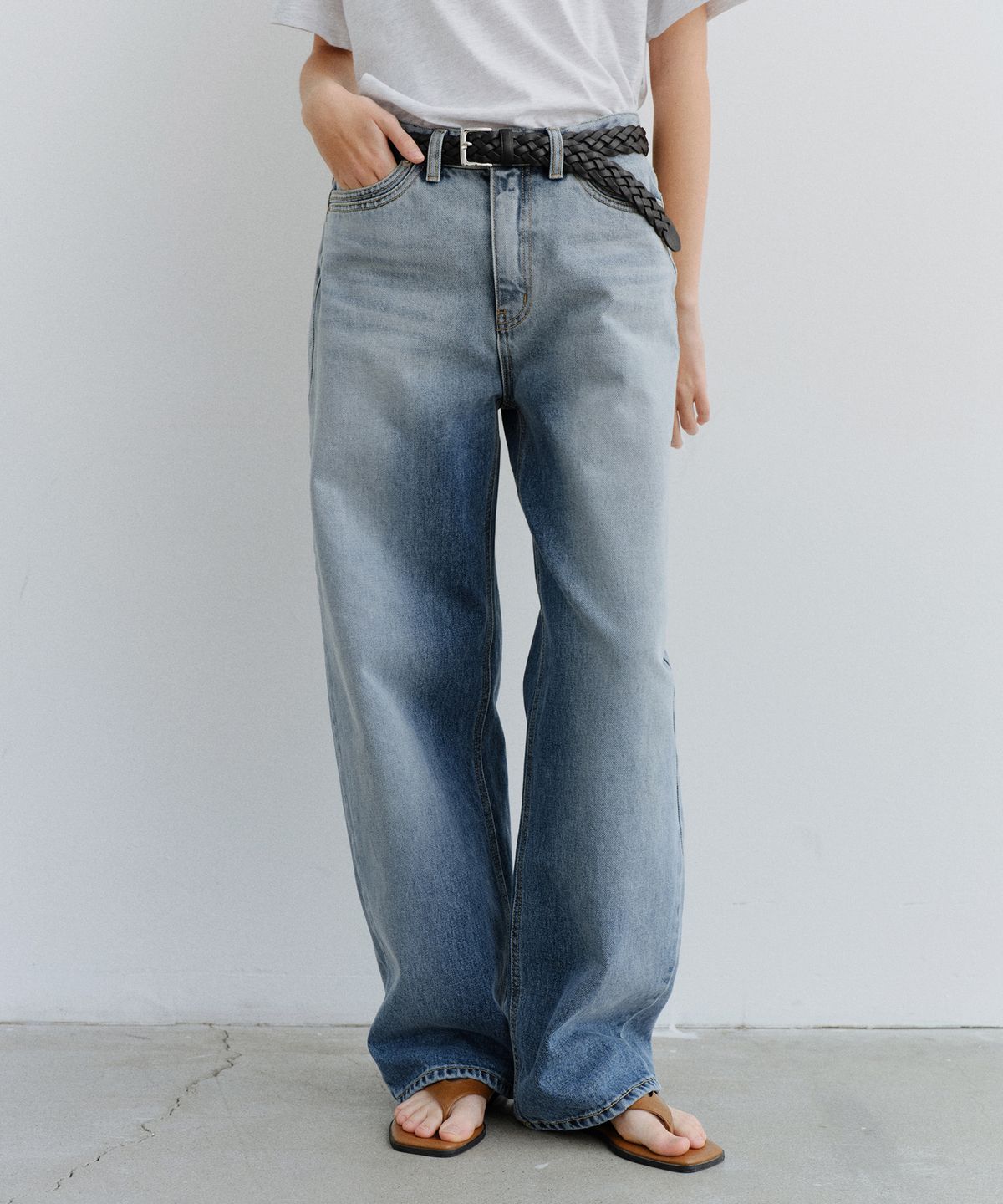 유라고(URAGO) Boy brushed wide denim