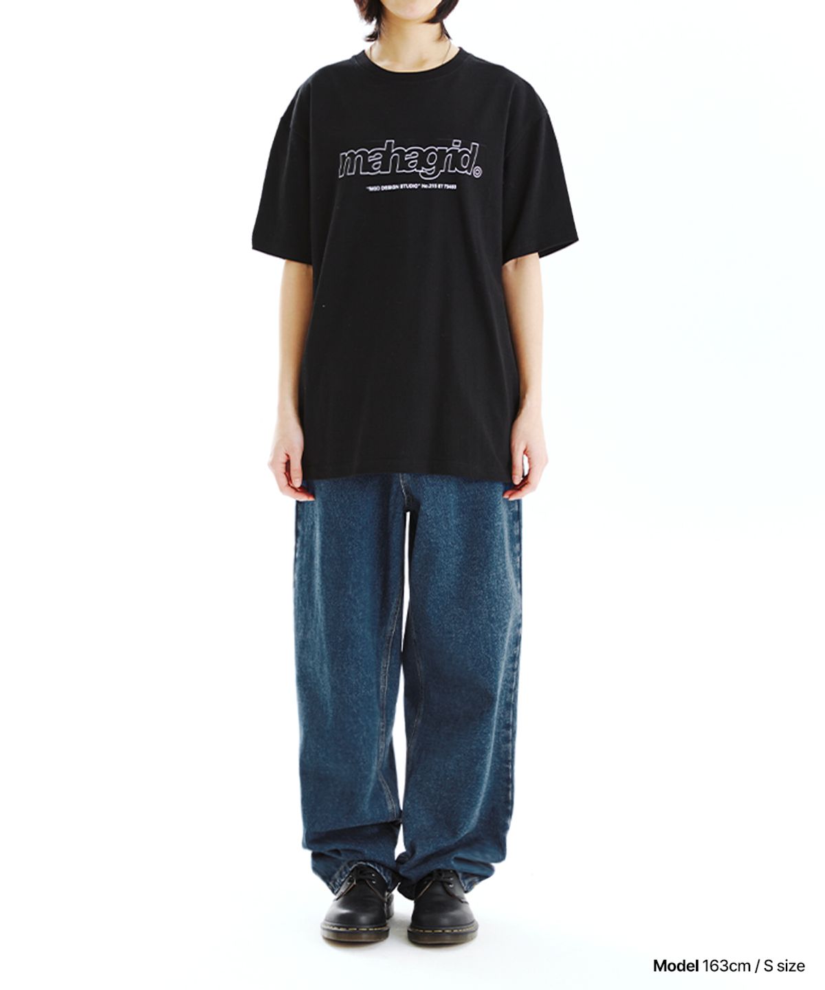 마하그리드(MAHAGRID) THIRD LOGO TEE BLACK(MG2CMMT508A)