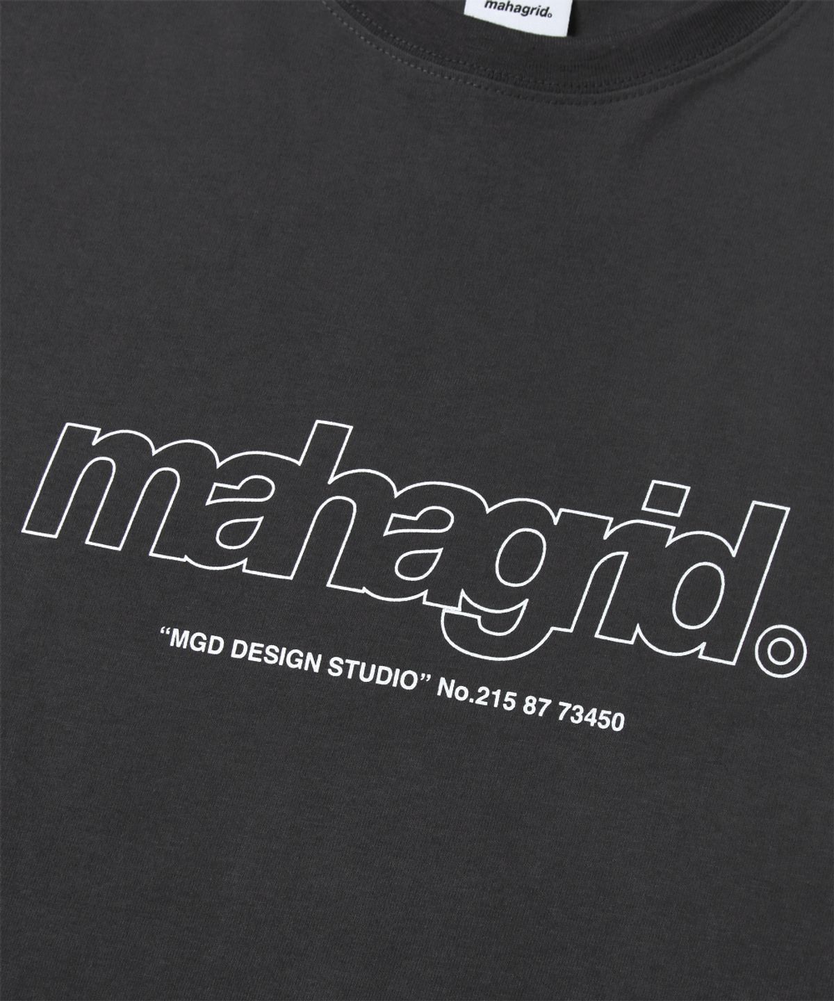 마하그리드(MAHAGRID) THIRD LOGO TEE CHARCOAL(MG2CMMT508A)
