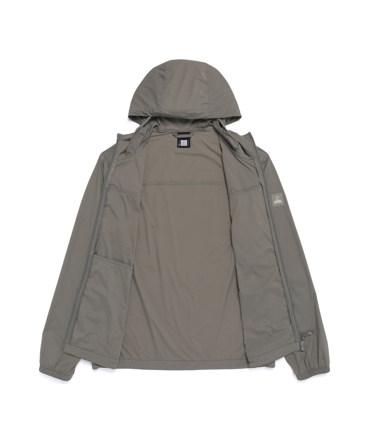 내셔널지오그래픽(NATIONALGEOGRAPHIC) N262UJP910 월리스 후드 풀집업 바람막이 G/KHAKI