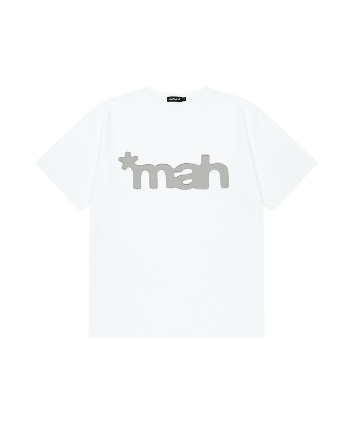마하그리드(MAHAGRID) mah CUT OFF APPLIQUE TEE WHITE(MG2FMMT523A)