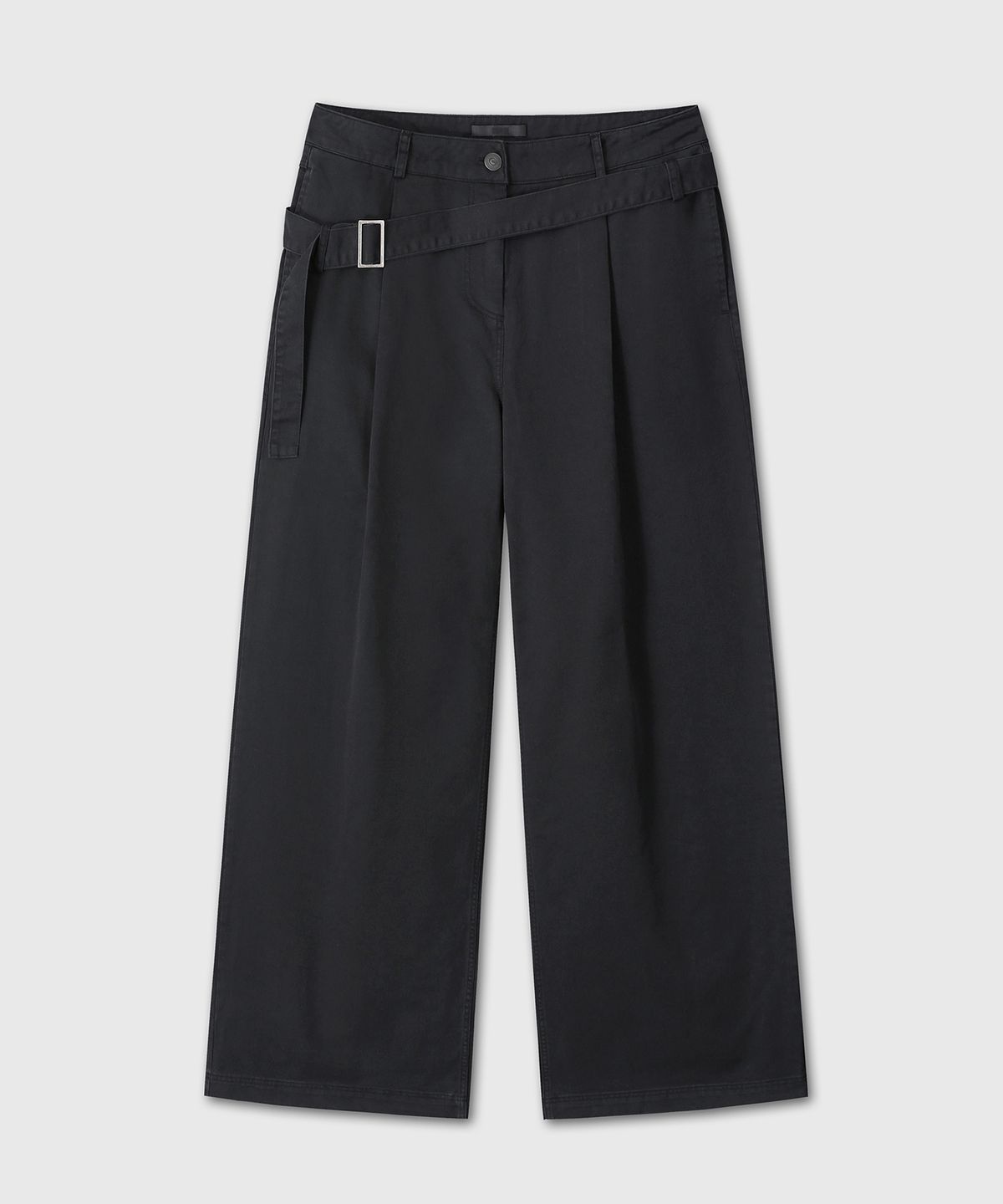 다이브인 우먼(DIVEIN WOMEN) BELTED FLARE WASHING PANTS (BLACK)