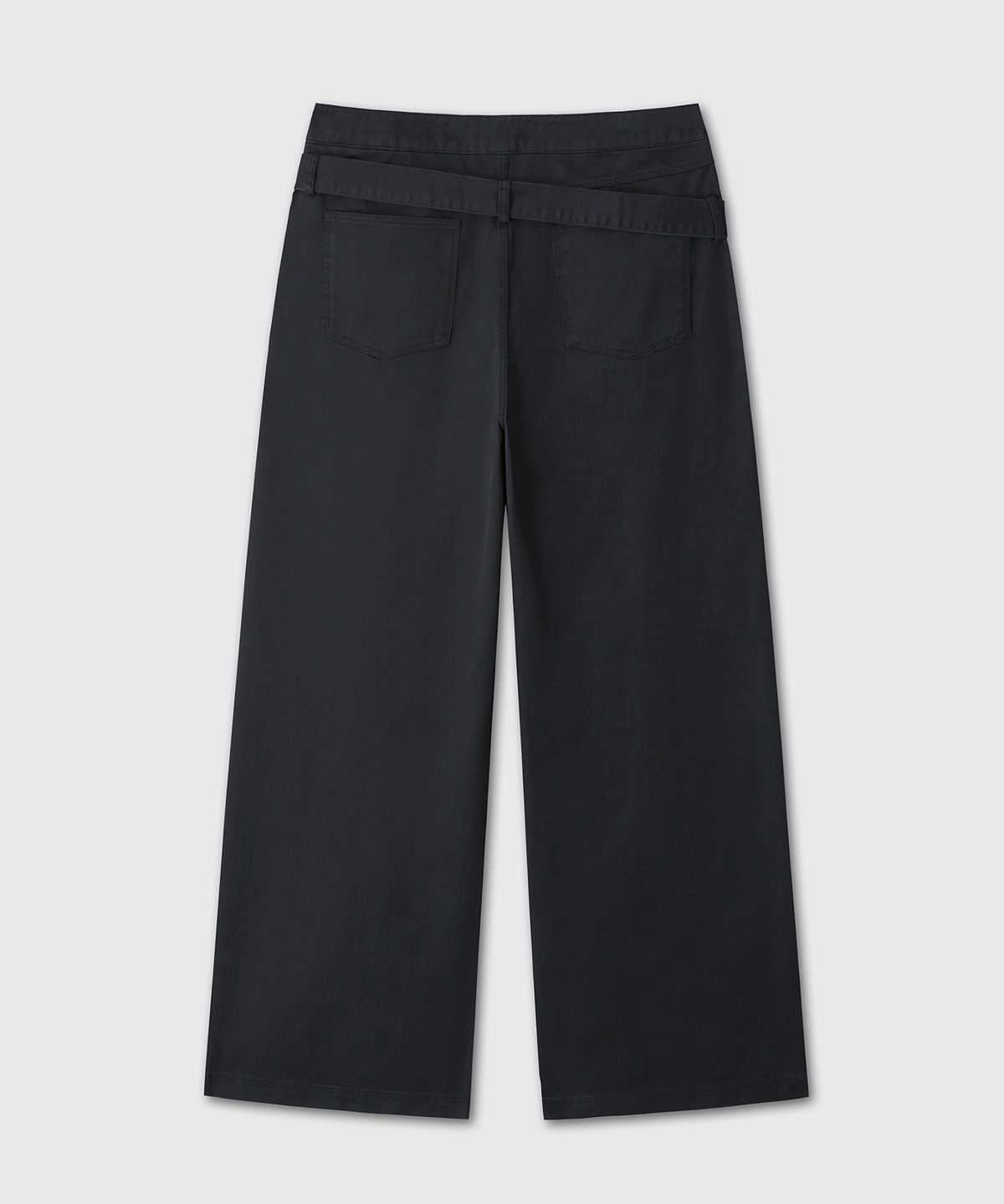 다이브인 우먼(DIVEIN WOMEN) BELTED FLARE WASHING PANTS (BLACK)