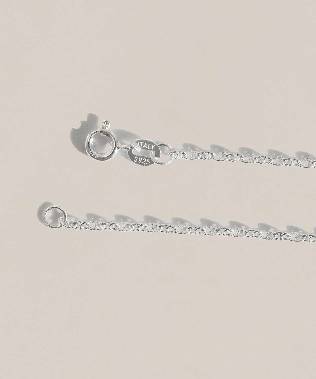 47베이지(47BAG) 925실버 레이어드 은 체인목걸이 실라/ Silra