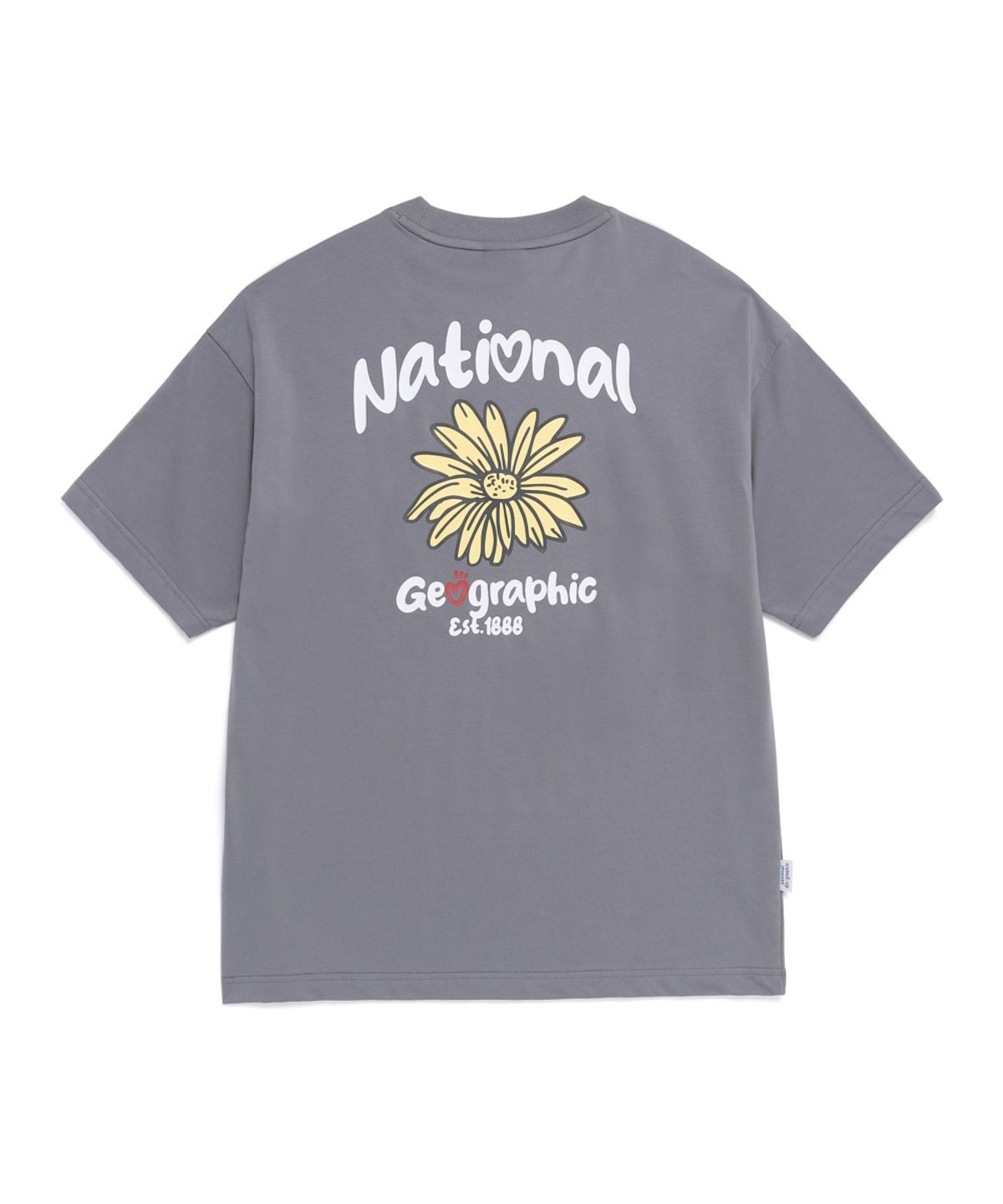 내셔널지오그래픽(NATIONALGEOGRAPHIC) N262UTS905 선플라워 그래픽 세미오버핏 반팔 티셔츠 STONE GREY